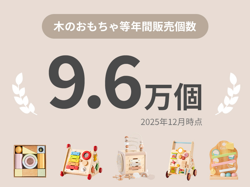 木のおもちや等年間販売数